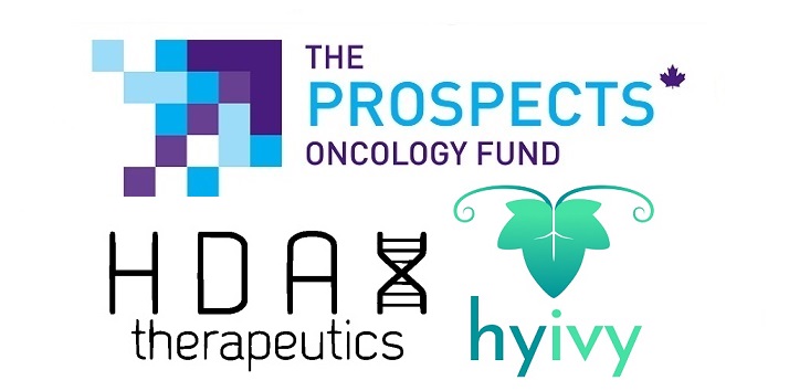 The Prospects Oncology Fund, HDAX Therapeutics and Hyivy Health logos
