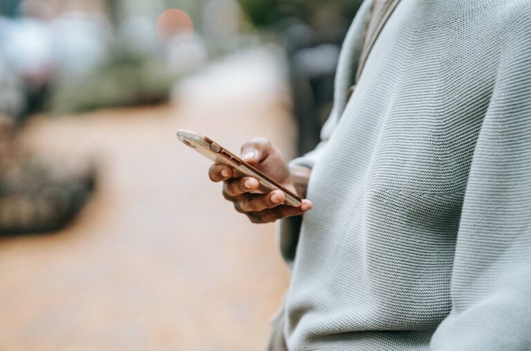 A person looking at their phone
