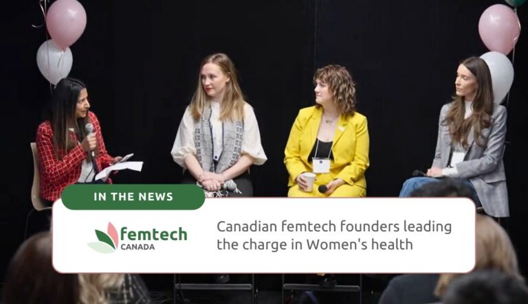 Panel discussion with Danika Kelly, Sara Jonsdottir, and Jackie Hanson at the Femtech Canada Forum 2024 in Montreal