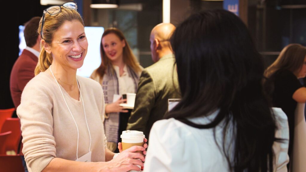 Women networking at the Femtech Canada Forum in Montreal