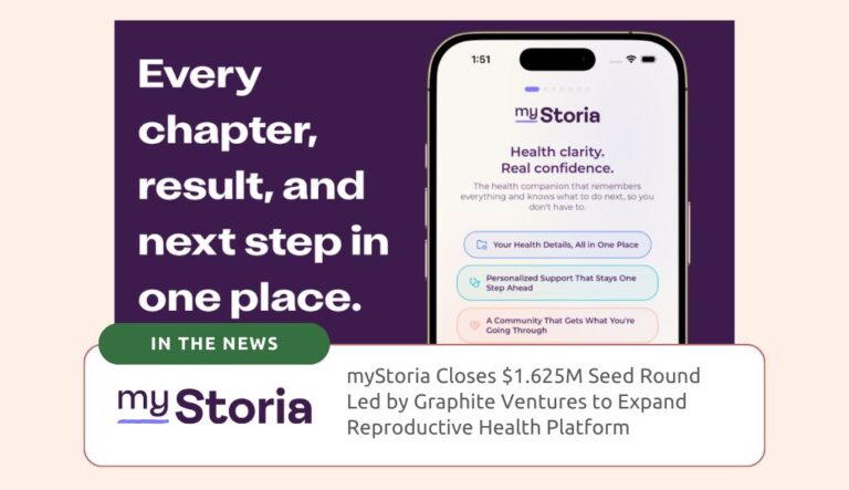 An iPhone displaying the mystoria app interface.