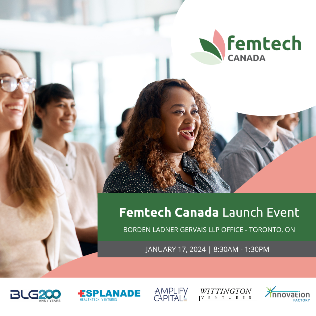 image promoting launch event featuring women attending an event and smiling